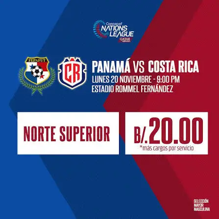 Sale Copa Oro-Entras al Partido Panamá vs Costa Rica